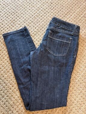 Women's Dark Blue Skinny Jeans - Stretch Denim Slim Fit